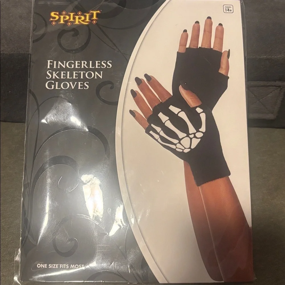 Skeleton Fingerless Gloves new